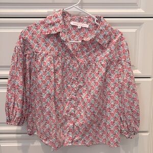 Pink Floral Boutique Top